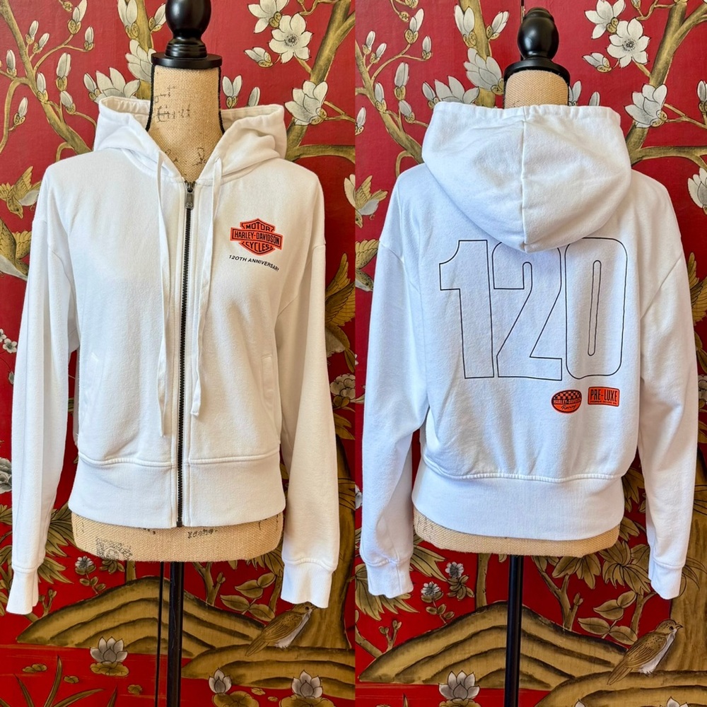 Women’s HARLEY-DAVIDSON “120th Anniversary” Zip-up Hoodie | #W16 - Picture 2 of 15